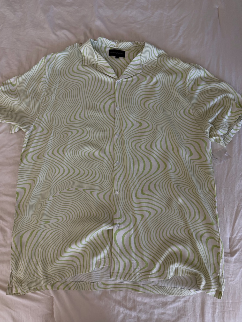 Green striped button down